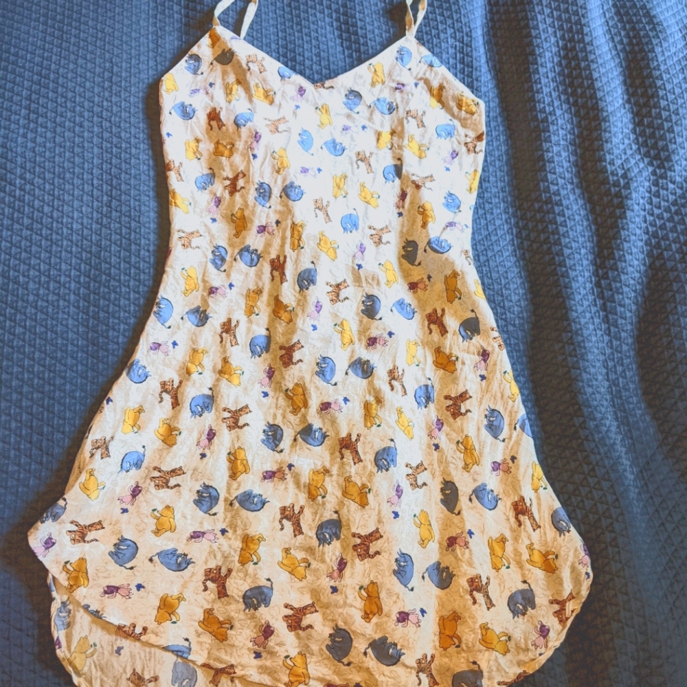 100% silk Winnie the Pooh nightgown SMALL